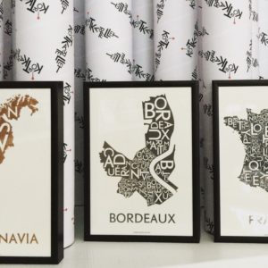 Carte graphique Quartiers de Bordeaux