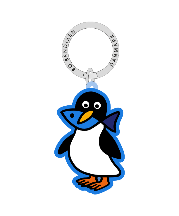 Porte-clef Fille de juin - Pingouin à Roulettes