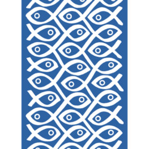torchon poissons en coton tissé, dessiné par Bo Bendixen vendu par lot de trois pièces