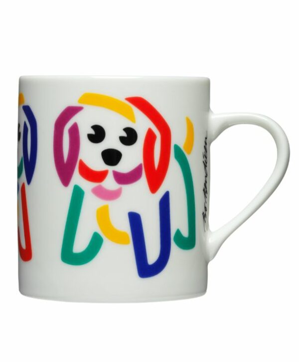 Mug porcelaine chien illustré par Bo Bendixen pour des matins heureux.