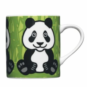 Mug porcelaine panda illustré par Bo Bendixen pour des matins heureux.