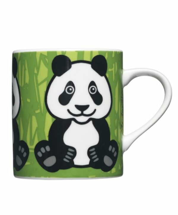 Mug porcelaine panda illustré par Bo Bendixen pour des matins heureux.