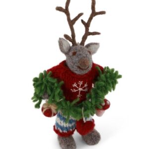 Renne noel pecheur en laine bouillie de Gry and Sif sélectionné par koeben boutique de décoration et cadeau à Bordeaux