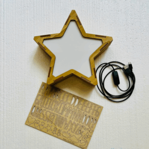 Lampe veilleuse étoile à personnaliser avec un mot ou un prénom par Vintiun