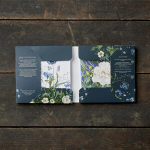 Etui 8 cartes de correspondance Blue Flower Garden édité par Koustrup & Co.