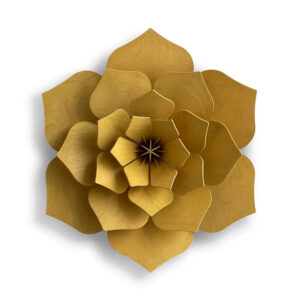 Fleur en bois de Lovi. Puzzle 3D en bois à assembler pour une décoration florale originale.