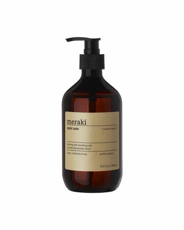 Gel douche biologique Northern Dawn de Meraki en flacon pompe 490 ml