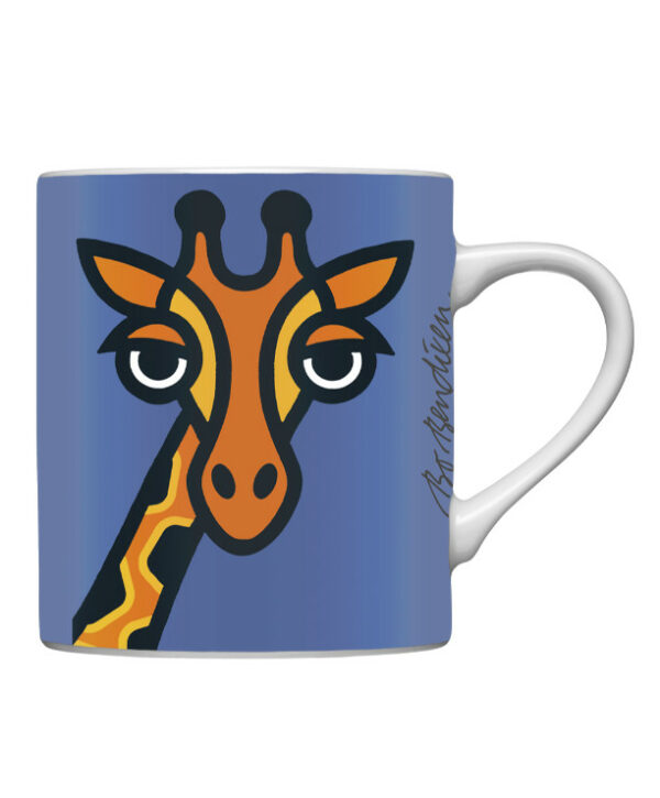 Mug girafe Bo Bendixen en porcelaine blanche du japon