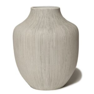 Vase Kyoto en porcelaine gris clair dessiné par Marita Lindholm pour Lindform