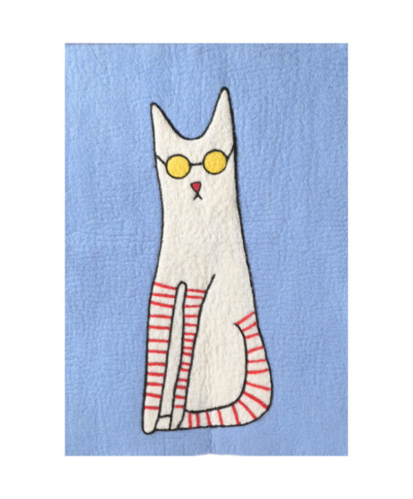 Poster en laine chat 50 x 70 cm par Aveva Design pour décorer avec douceur une chambre d'enfant.
