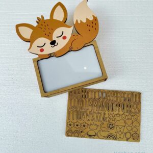 Veilleuse Renard, Lampe LED personnalisable pour la chambre de bébé ou une chambre d'enfant.