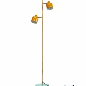 Lampadaire Océan de Dyberg. Un luminaire sur pied à 2 lampes orientables pour éclairer avec style votre intérieur.