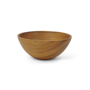 Bol en bois d'acacia Rice de Kinta. Un saladier en bois tourné à la main élégant et fonctionnel.