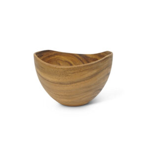 Saladier Flare en bois d'acacia tourné signé Kinta pour une décoration de table authentique et naturelle