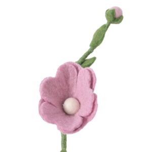 Eglantine en laine feutrée et métal d'Aveva Design pour des bouquets éternels et originaux. Chaque branche d'églantier se compose d'une fleur, d'un bouton floral et de feuilles montés sur une tige en métal flexible.
